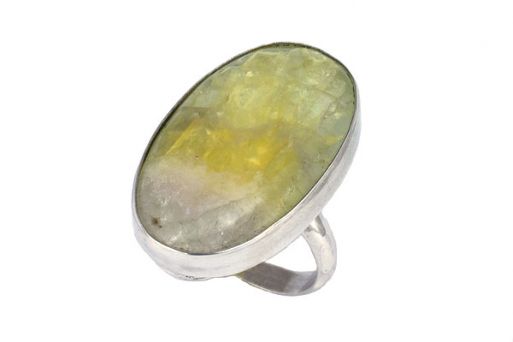 Серебряное кольцо с флюоритом 55143 купить в магазине Самоцветы мира