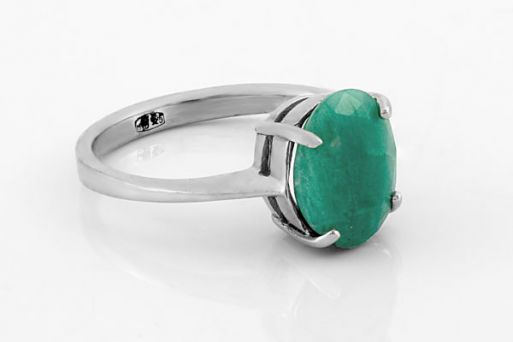 Серебряное кольцо с изумрудом 55188 купить в магазине Самоцветы мира