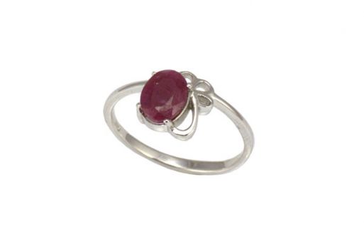 Серебряное кольцо с рубином 55220 купить в магазине Самоцветы мира
