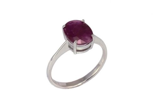 Серебряное кольцо с рубином 55230 купить в магазине Самоцветы мира