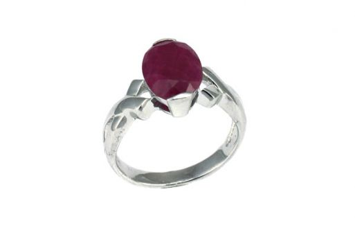 Серебряное кольцо с рубином 55237 купить в магазине Самоцветы мира