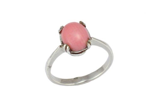 Серебряное кольцо с кораллом 55456 купить в магазине Самоцветы мира