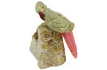 Фигурка попугай из яшмы у гнзда. Вес 100-130 гр.