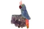 Фигурка попугай с хохолком микро из лазурита. Вес 40-60 гр.