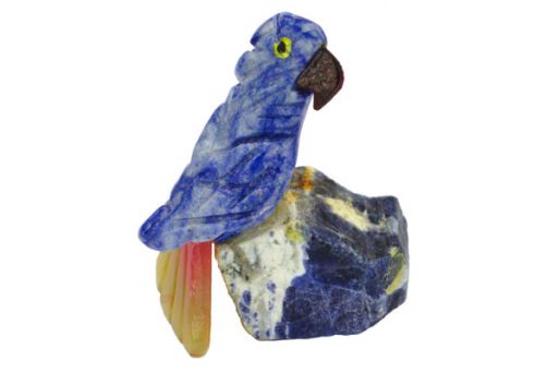 Фигурка попугай микро из лазурита.
