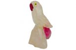 Фигурка попугай микро из розового кварца. Вес 40-60 гр.