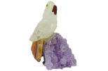 Фигурка попугай микро из горного хрусталя. Вес 40-60 гр.