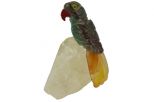 Фигурка попугай микро из яшмы. Вес 40-60 гр.