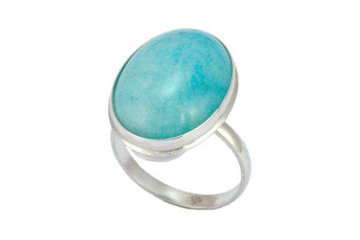 Серебряное кольцо с амазонитом 56115 купить в магазине Самоцветы мира