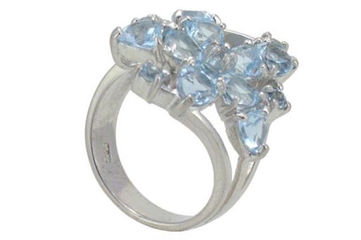 Серебряное кольцо с топазом 56909 купить в магазине Самоцветы мира