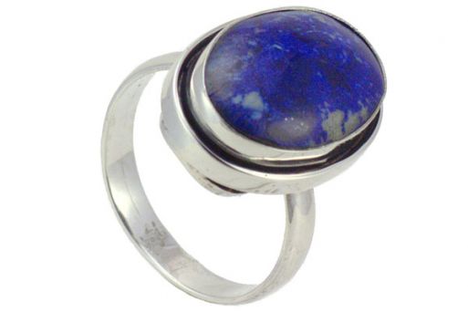 Серебряное кольцо с лазуритом 56947 купить в магазине Самоцветы мира