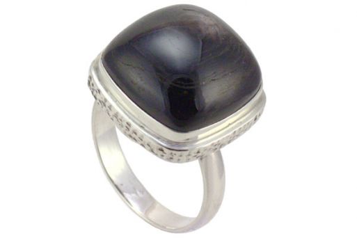 Серебряное кольцо с гиперстеном 56963 купить в магазине Самоцветы мира