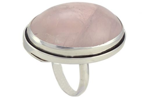 Серебряное кольцо с розовым кварцем 56970 купить в магазине Самоцветы мира