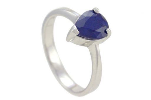 Серебряное кольцо с сапфиром 57510 купить в магазине Самоцветы мира