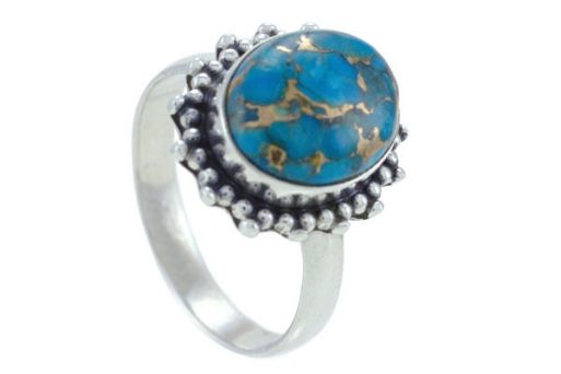 Серебряное кольцо с бирюзой 57594 купить в магазине Самоцветы мира