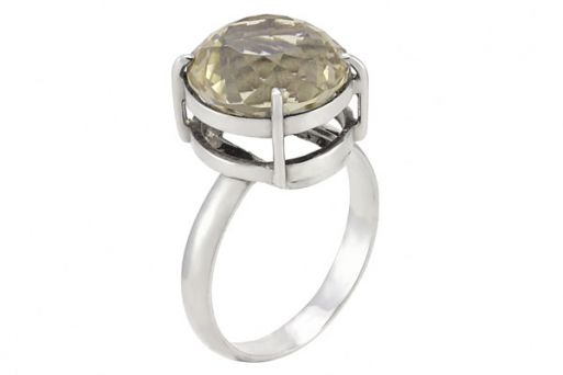 Серебряное кольцо с раухтопазом 57789 купить в магазине Самоцветы мира