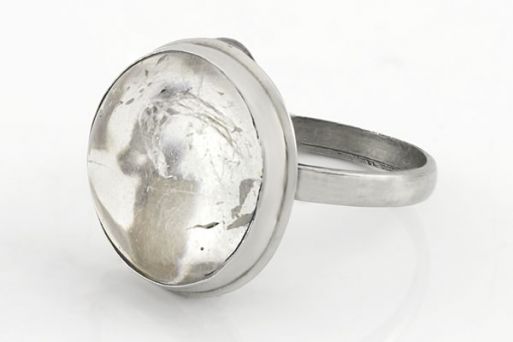 Мельхиоровое кольцо с топазом 57864 купить в магазине Самоцветы мира