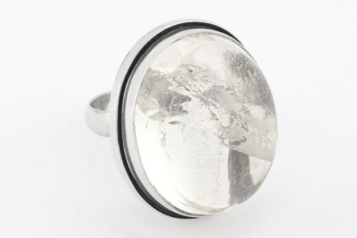 Серебряное кольцо с горным хрусталём 57892 купить в магазине Самоцветы мира