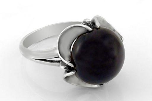 Серебряное кольцо с агатом 58018 купить в магазине Самоцветы мира