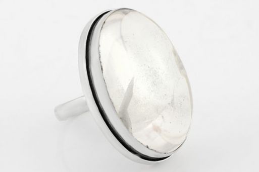 Серебряное кольцо с горным хрусталём 58027 купить в магазине Самоцветы мира