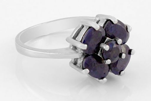 Серебряное кольцо с сапфиром 58155 купить в магазине Самоцветы мира