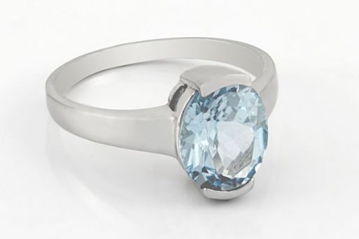 Серебряное кольцо с топазом 58198 купить в магазине Самоцветы мира