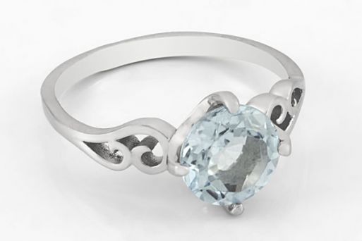 Серебряное кольцо с топазом 58212 купить в магазине Самоцветы мира