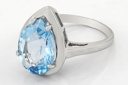 Серебряное кольцо с топазом 58221 купить в магазине Самоцветы мира