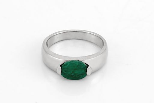 Серебряное кольцо с изумрудом 58594 купить в магазине Самоцветы мира
