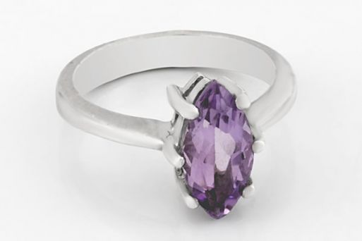 Серебряное кольцо с аметистом 58596 купить в магазине Самоцветы мира