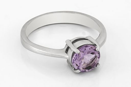 Серебряное кольцо с аметистом 58602 купить в магазине Самоцветы мира