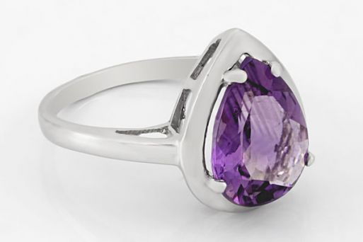 Серебряное кольцо с аметистом 58617 купить в магазине Самоцветы мира