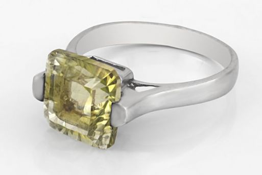 Серебряное кольцо с цитрином 59045 купить в магазине Самоцветы мира