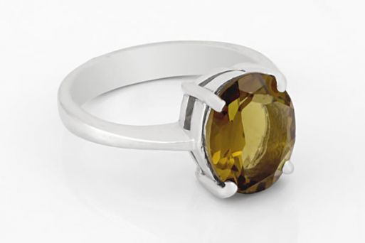 Серебряное кольцо с цитрином 59056 купить в магазине Самоцветы мира