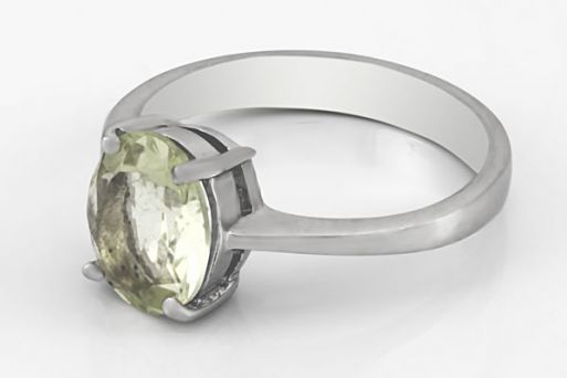 Серебряное кольцо с цитрином 59057 купить в магазине Самоцветы мира
