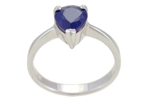 Серебряное кольцо с сапфиром 59097 купить в магазине Самоцветы мира