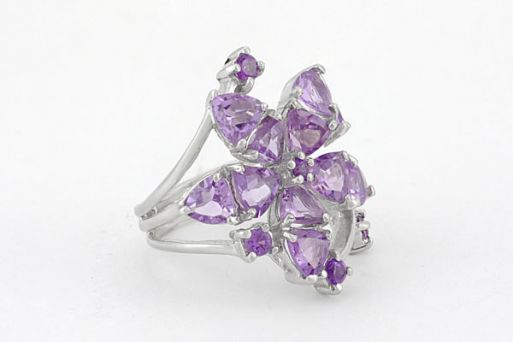 Серебряное кольцо с аметистом 59359 купить в магазине Самоцветы мира