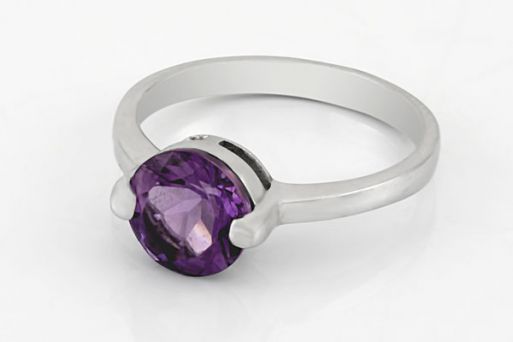 Серебряное кольцо с аметистом 59362 купить в магазине Самоцветы мира