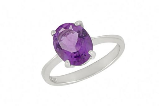 Серебряное кольцо с аметистом 59371 купить в магазине Самоцветы мира
