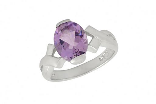Серебряное кольцо с аметистом 59374 купить в магазине Самоцветы мира