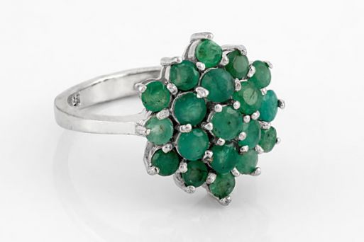 Серебряное кольцо с изумрудом 59499 купить в магазине Самоцветы мира