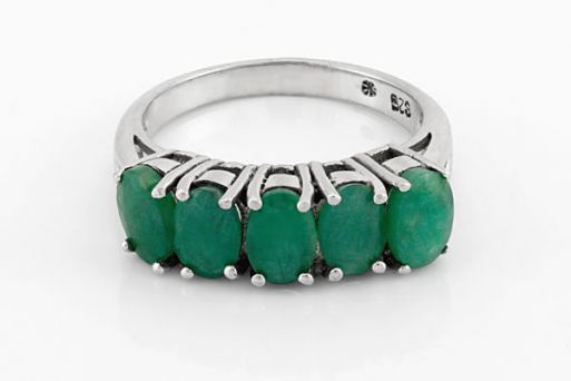 Серебряное кольцо с изумрудом 59501 купить в магазине Самоцветы мира