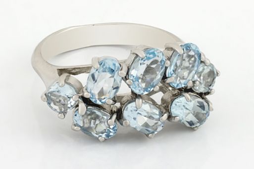 Серебряное кольцо с топазом 59514 купить в магазине Самоцветы мира