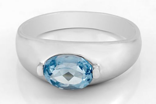 Серебряное кольцо с топазом 59542 купить в магазине Самоцветы мира