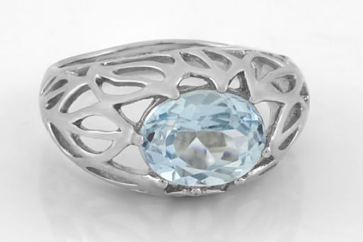 Серебряное кольцо с топазом 59544 купить в магазине Самоцветы мира