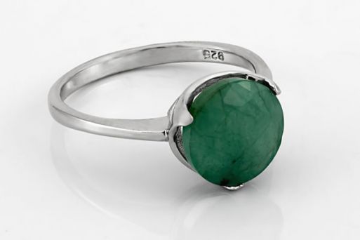 Серебряное кольцо с изумрудом 60234 купить в магазине Самоцветы мира