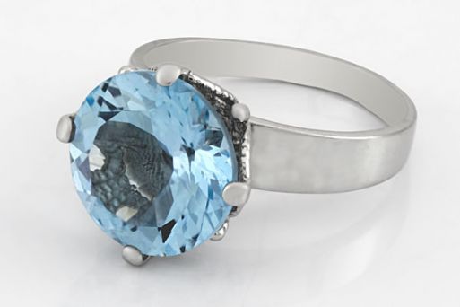 Серебряное кольцо с топазом 60316 купить в магазине Самоцветы мира