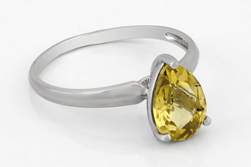 Серебряное кольцо с цитрином 60350 купить в магазине Самоцветы мира