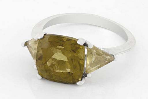 Серебряное кольцо с цитрином 60354 купить в магазине Самоцветы мира