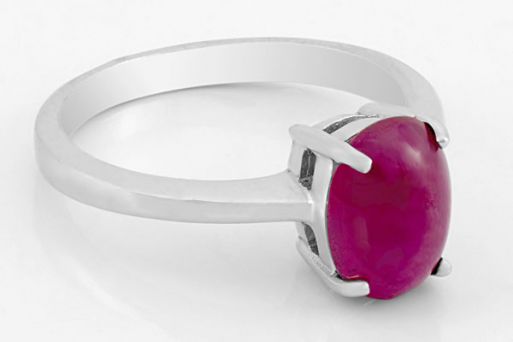 Серебряное кольцо с рубином 60359 купить в магазине Самоцветы мира